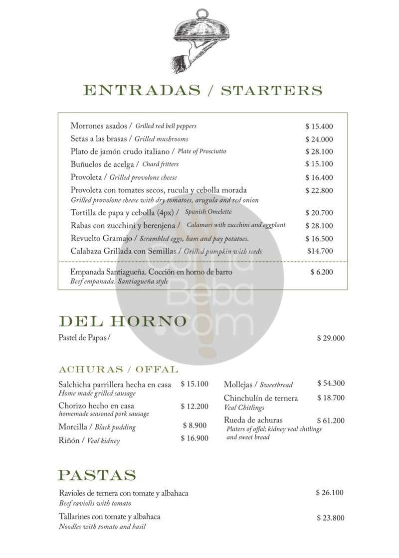 Fervor – Carta con precios p1