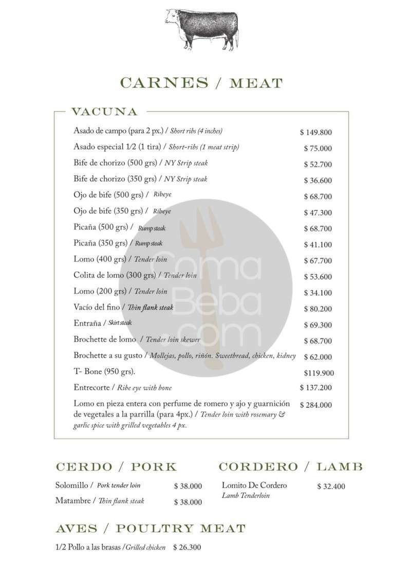 Fervor Carta con precios p2