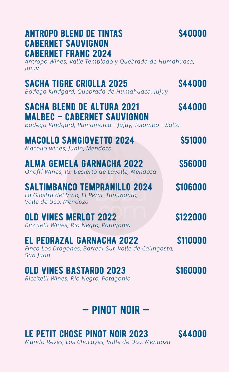 Florería Atlántico Wine List p6