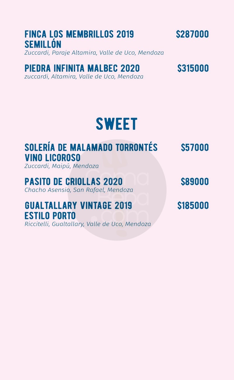Florería Atlántico Wine List p9