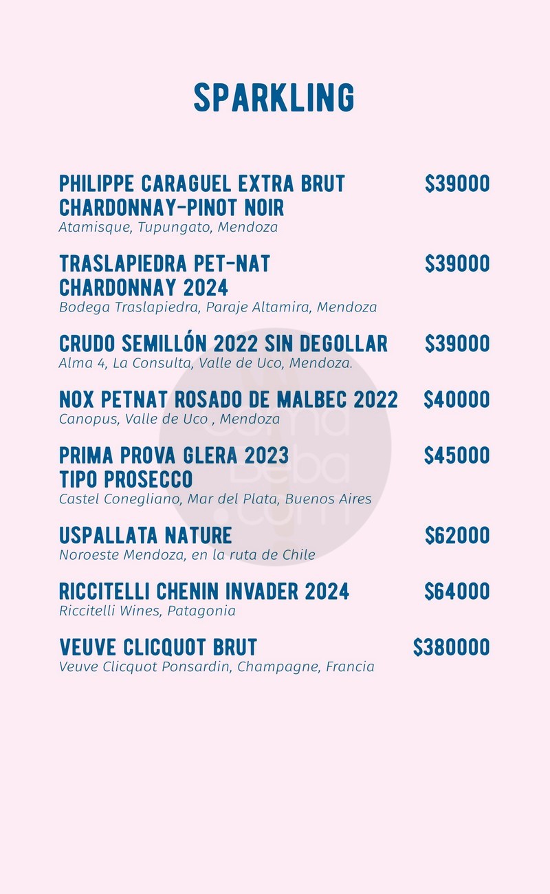 Florería Atlántico Wine List p4