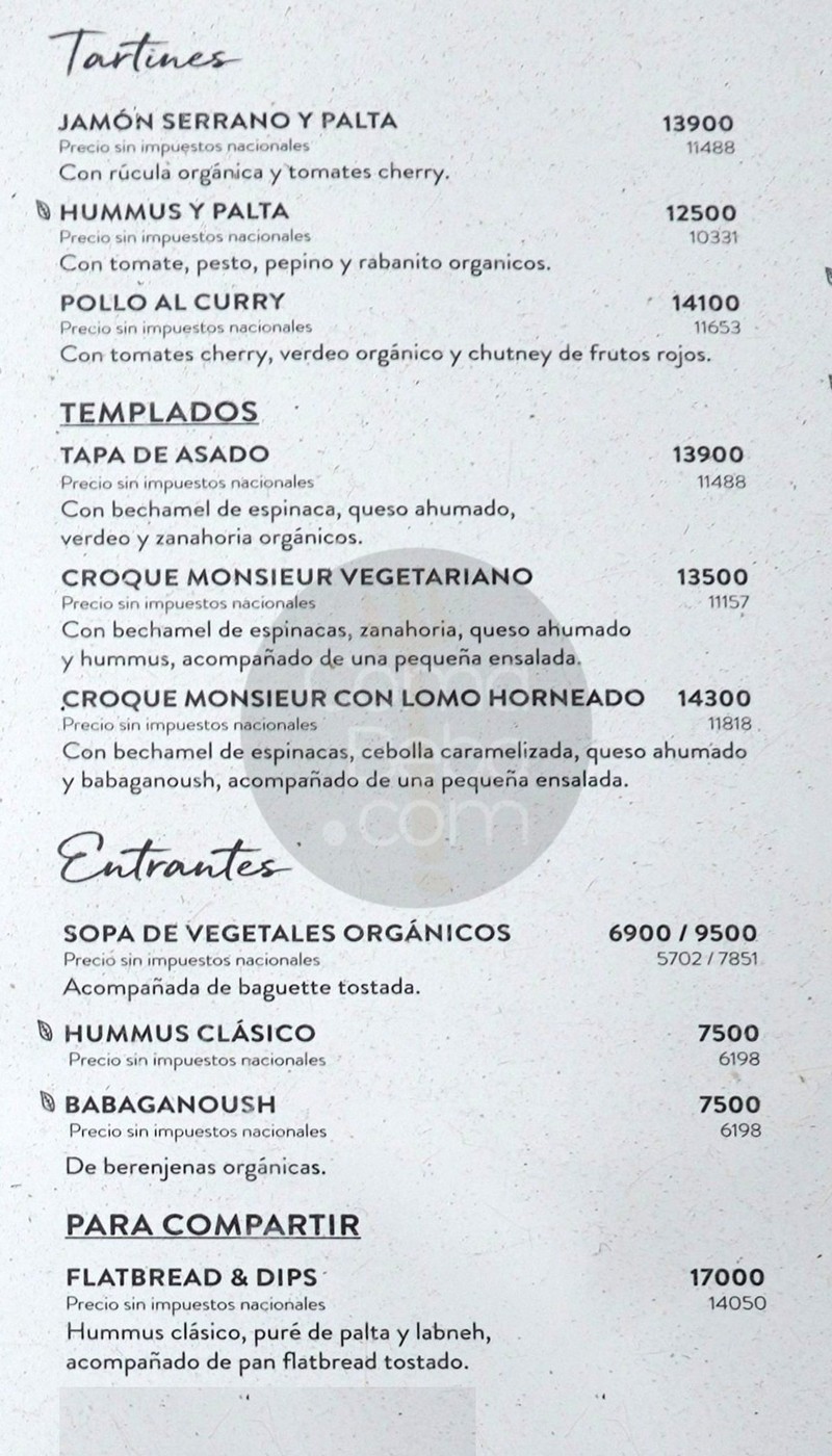 Le Pain Quotidien – Carta con precios p3