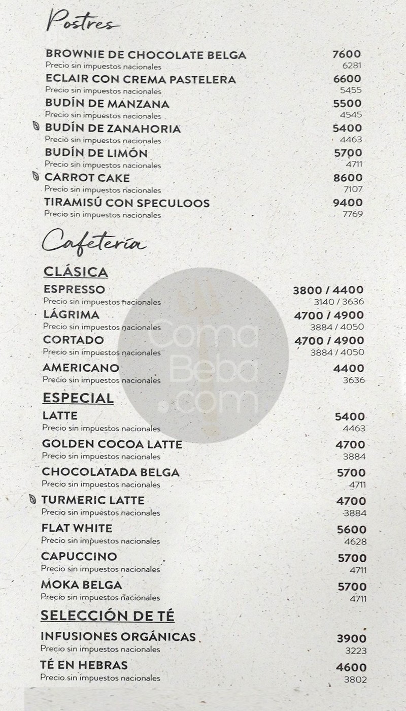 Le Pain Quotidien – Carta con precios p5