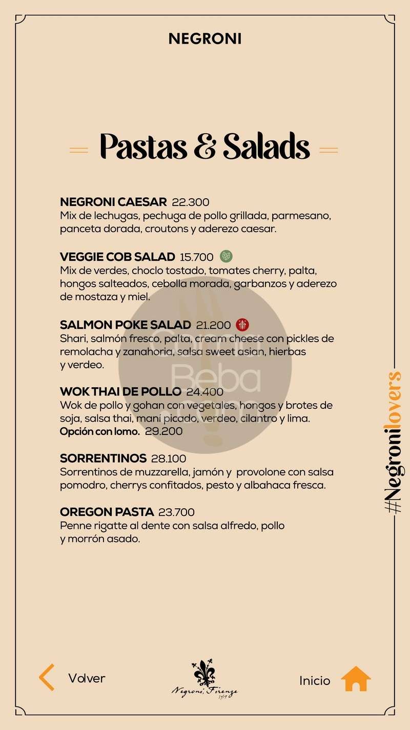 Negroni Recoleta Menu with Prices p4
