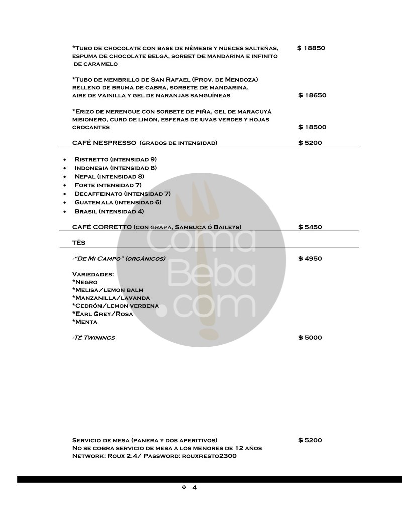 Roux – Carta con Precios p4