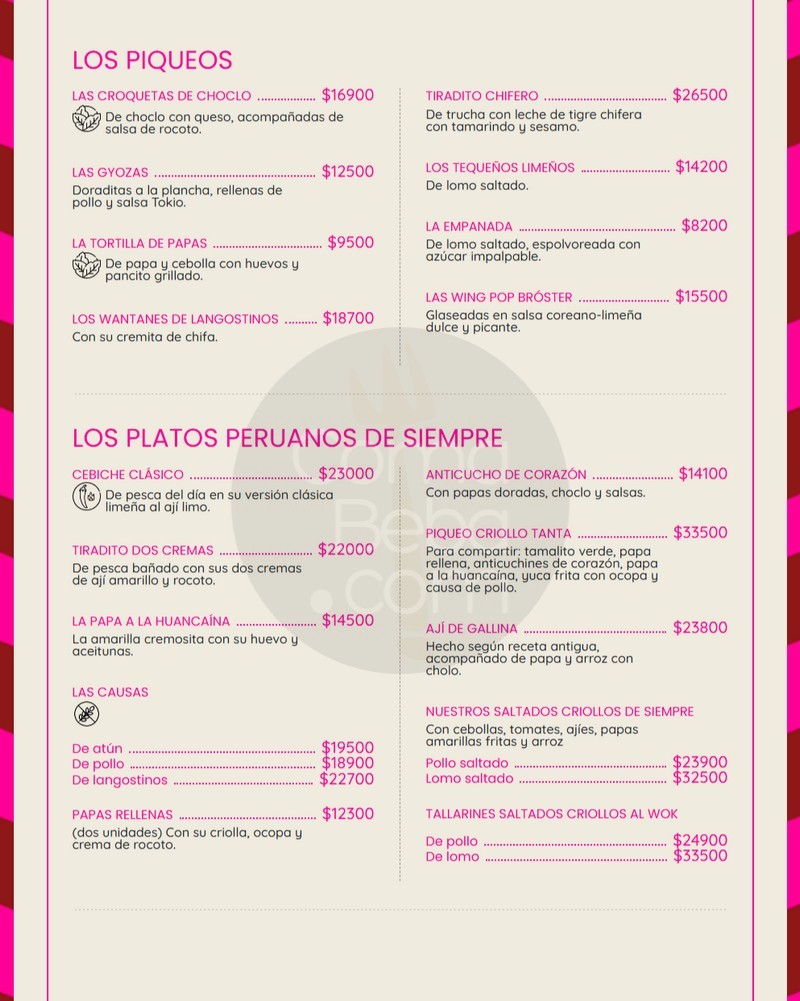 Tanta Buenos Aires Carta con Precios