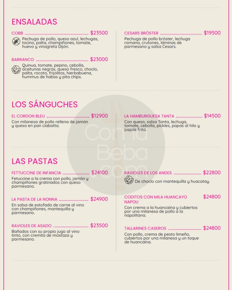 Tanta Buenos Aires Carta con Precios p2