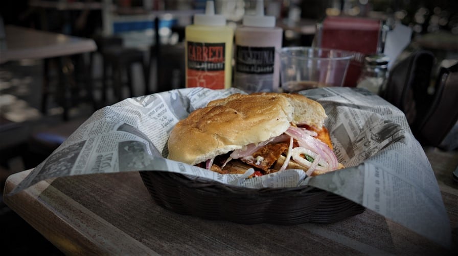 Lomo Saltado Sandwich at La Gloria Sanguches