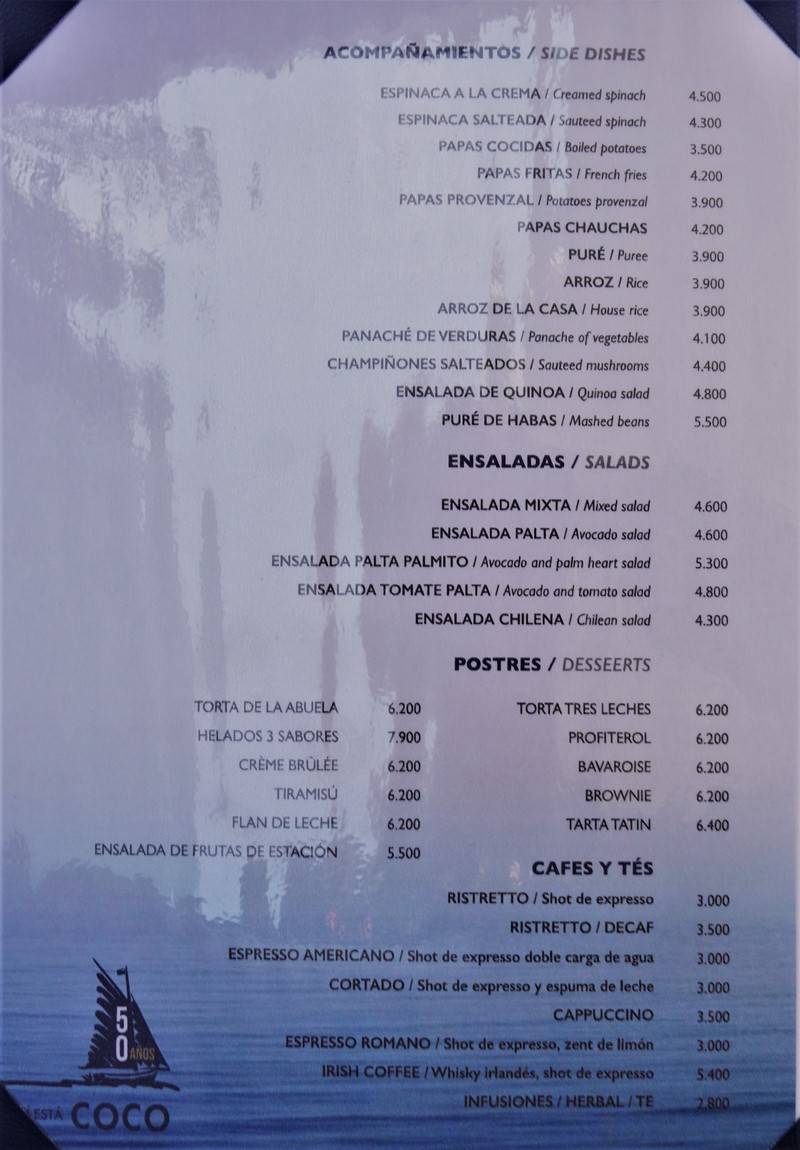 Aquí Está Coco – Menu with Prices p3