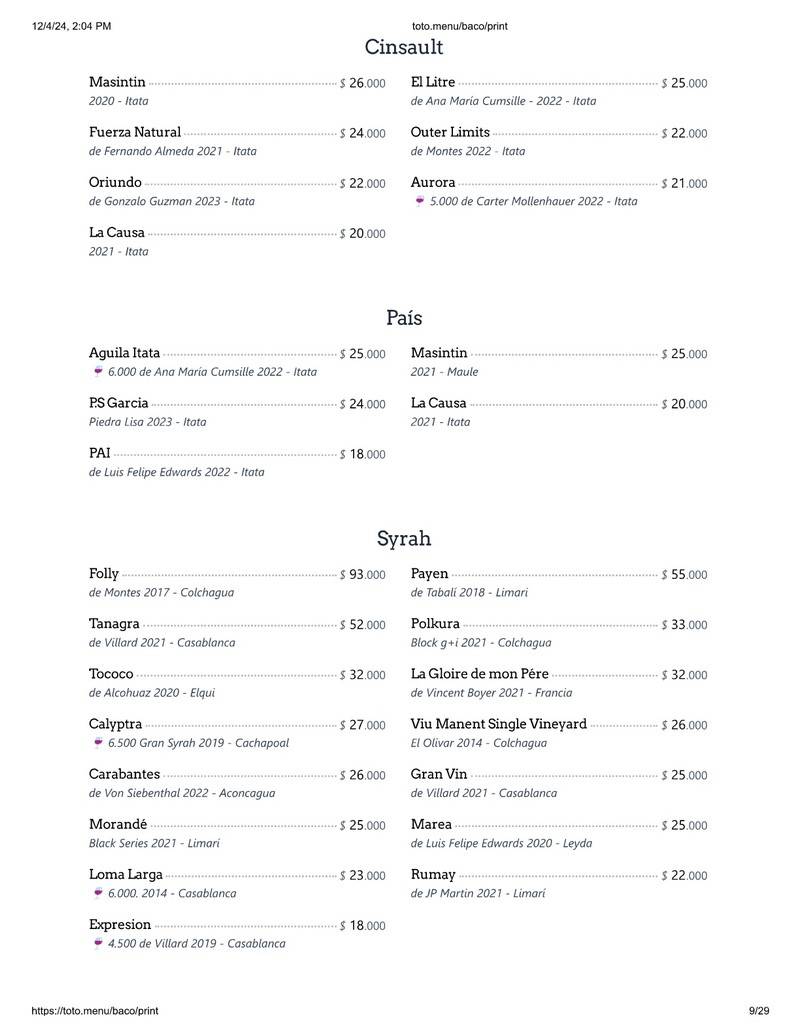 Baco Menu p9