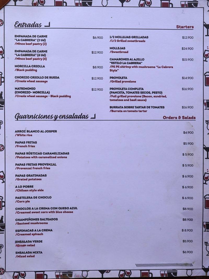 La Cabrera – Carta p5