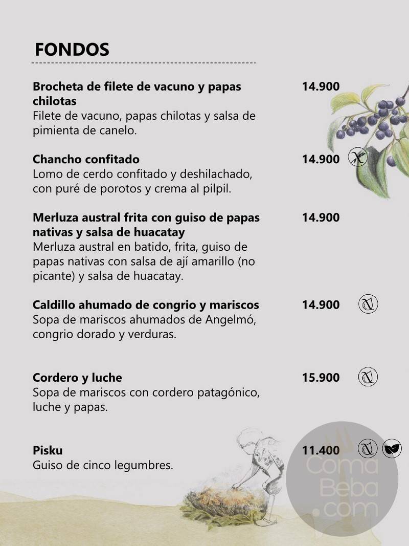 Peumayen Ancestral Food Menu p7