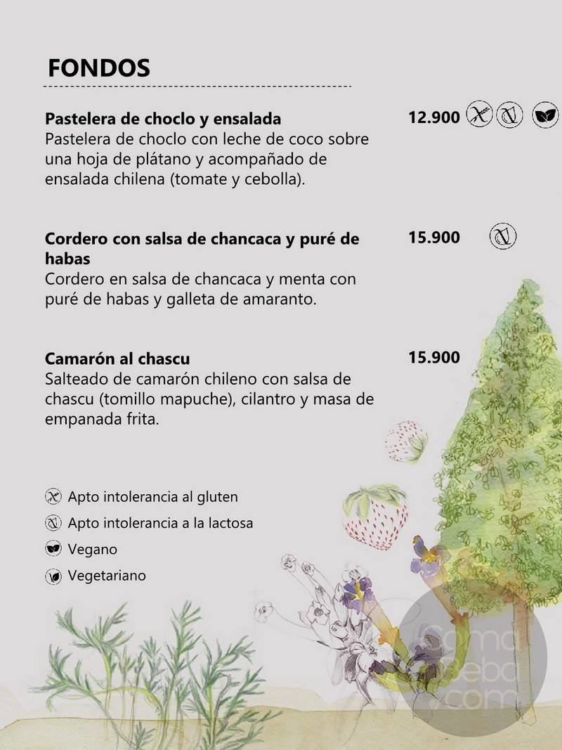 Peumayen Ancestral Food Menu p8
