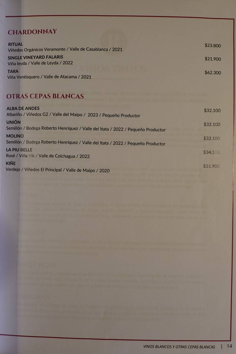 Rubaiyat Steakhouse Santiago Menu p12