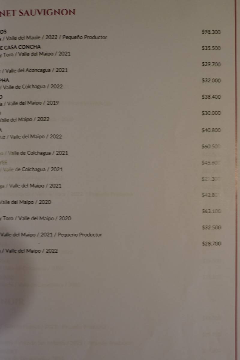 Rubaiyat Steakhouse Santiago Menu p16