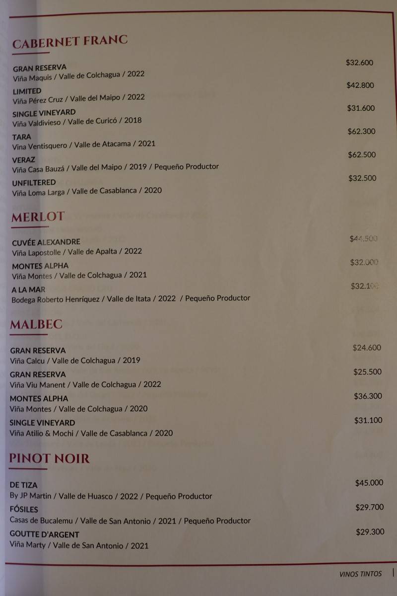 Rubaiyat Steakhouse Santiago Menu p17