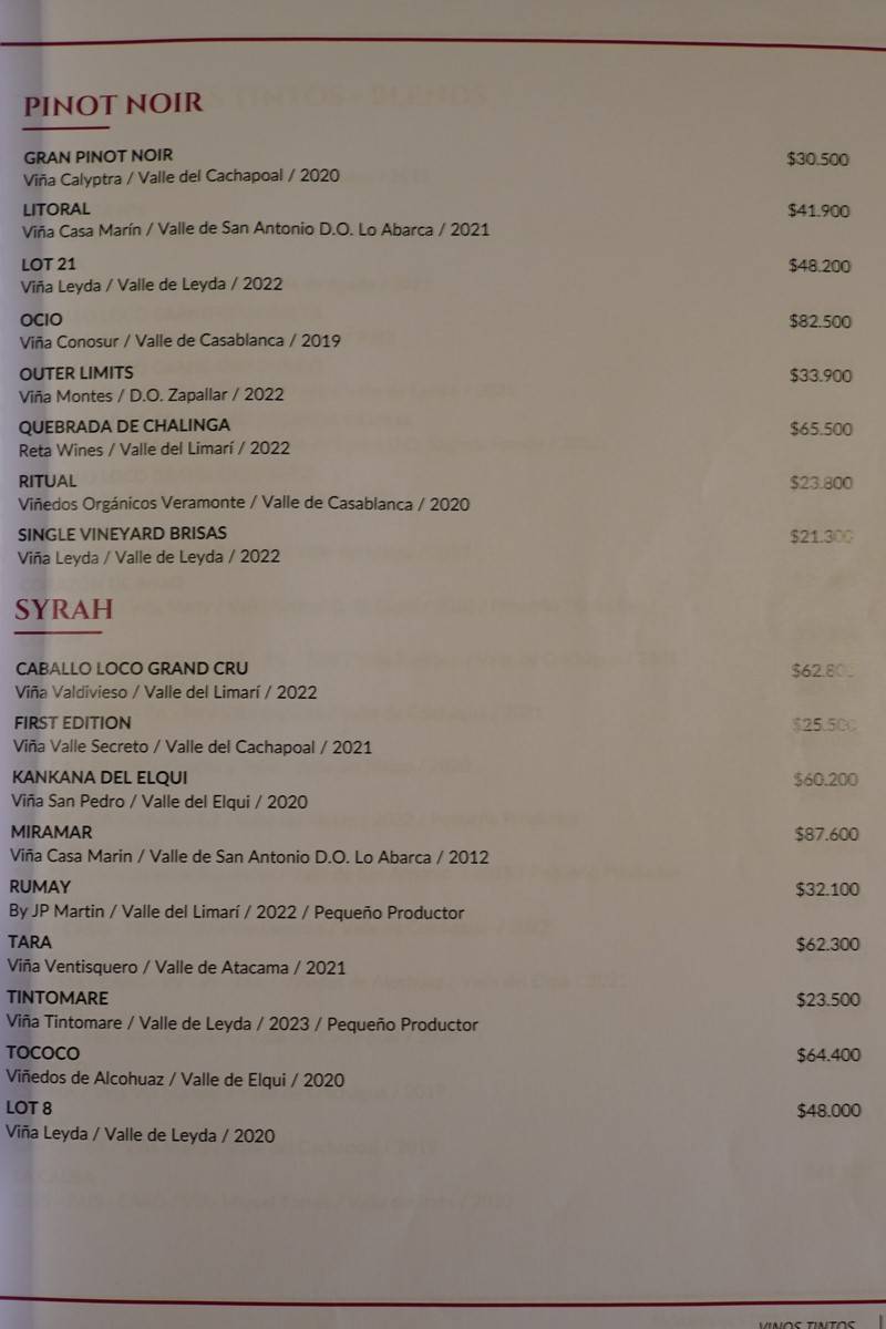Rubaiyat Steakhouse Santiago Menu p18