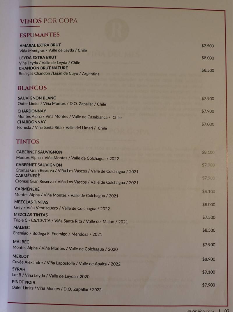 Rubaiyat Steakhouse Santiago Menu p8