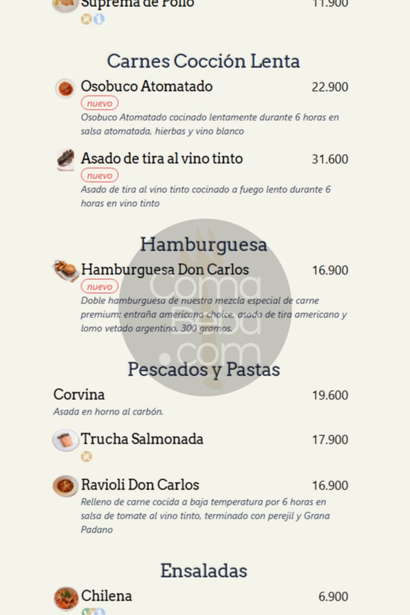 Don Carlos Santiago Menu p3