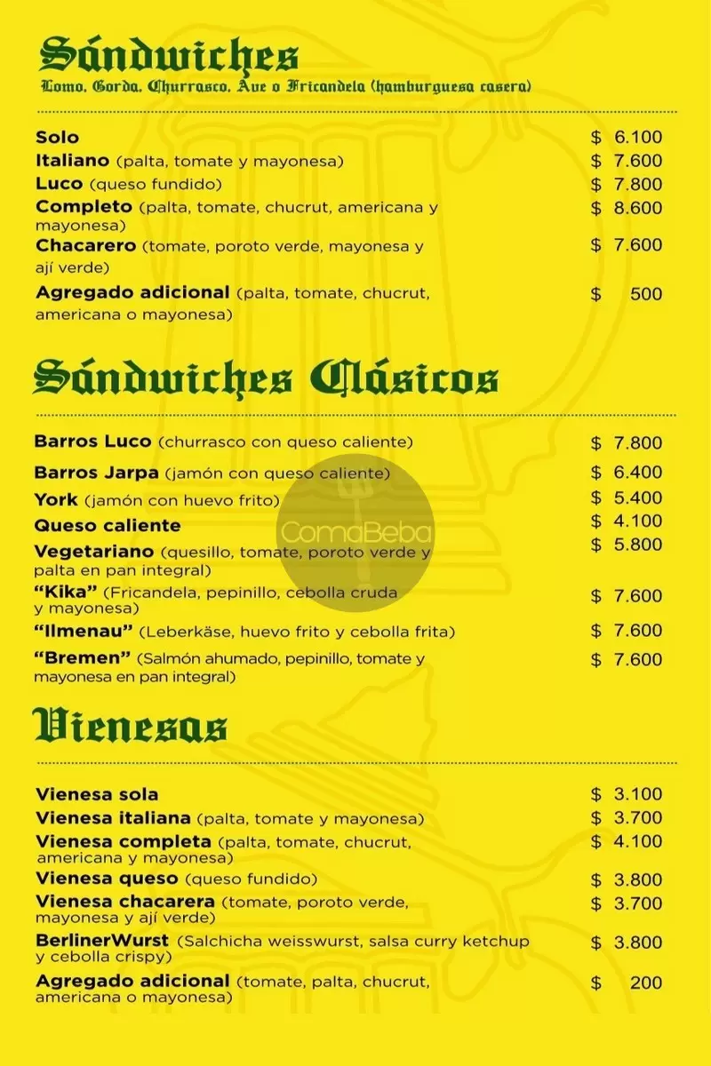 Elkika Ilmanau – Santiago – Menu with Prices p4