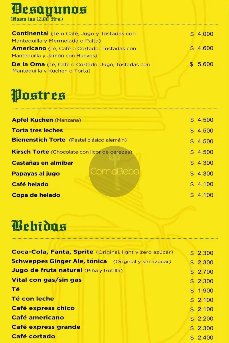 Elkika Ilmanau – Santiago – Menu with Prices p5