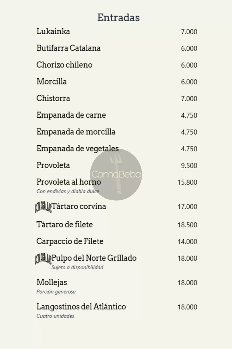 Happening Santiago Menu p3