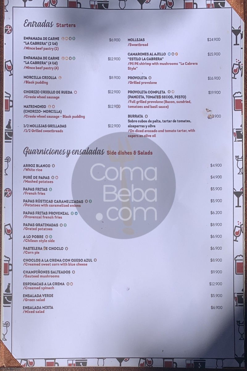 La Cabrera – Carta p5