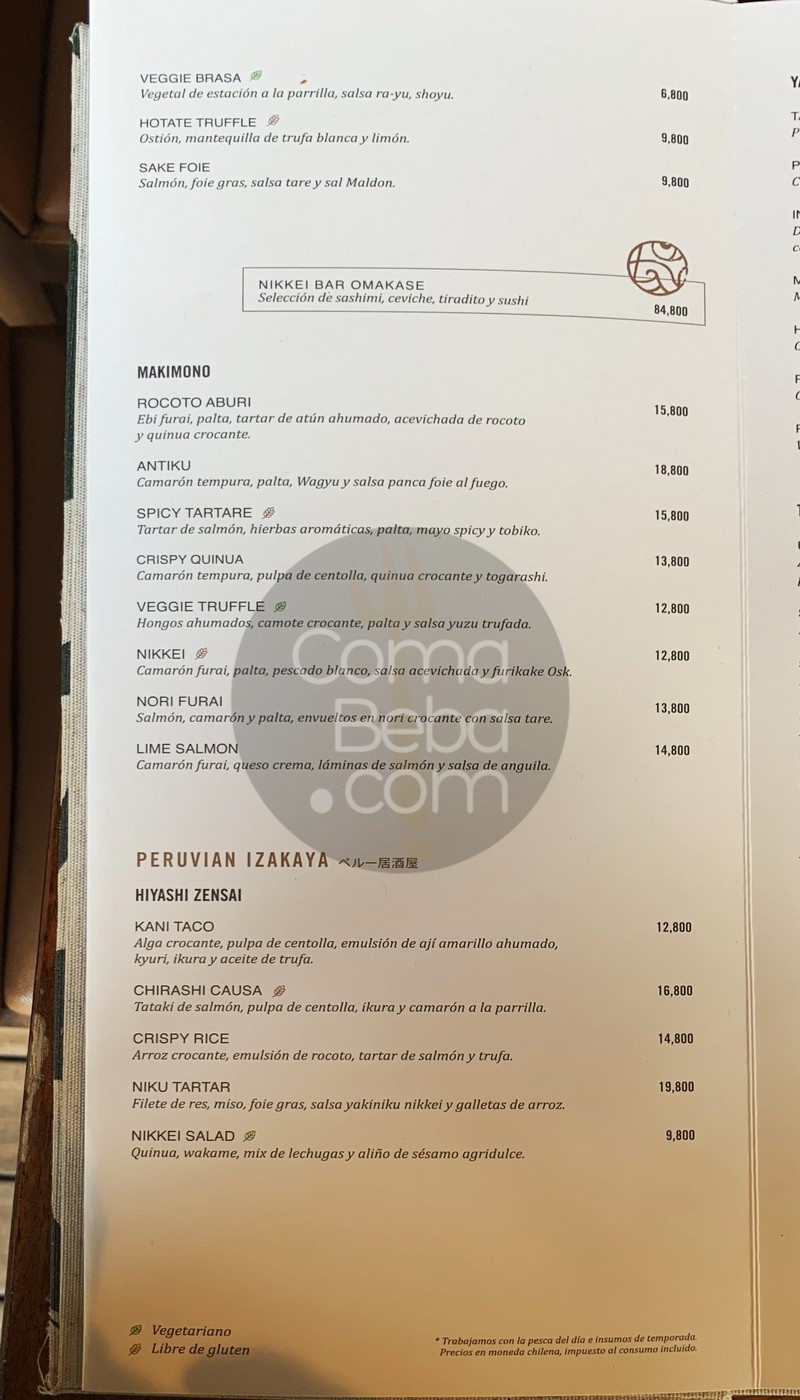 Osaka Santiago – Carta con Precios p3