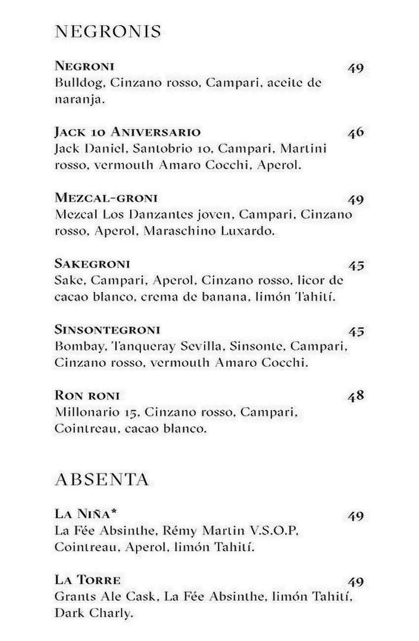 Astrid y Gastón Menu with Prices p11