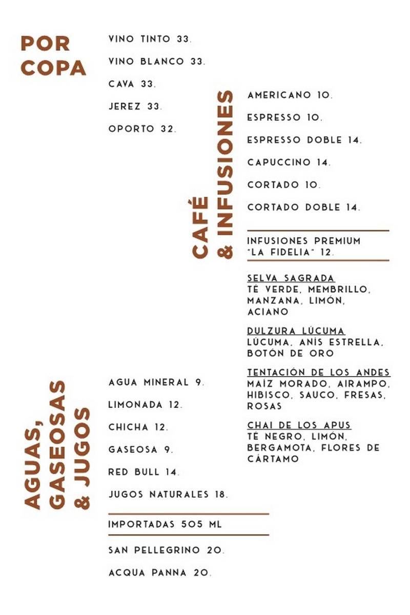 Huaca Pucllana Menu with Prices p8