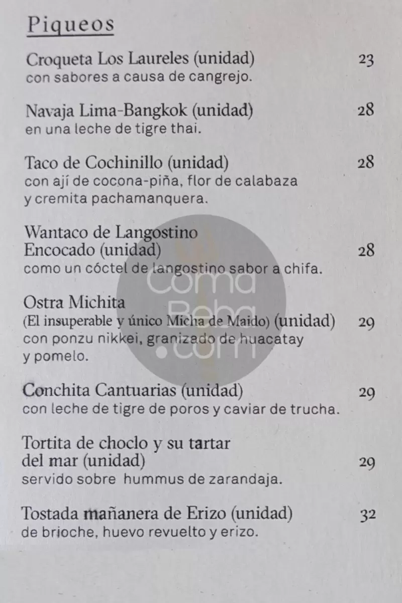 Astrid y Gastón – Carta con Precios p1