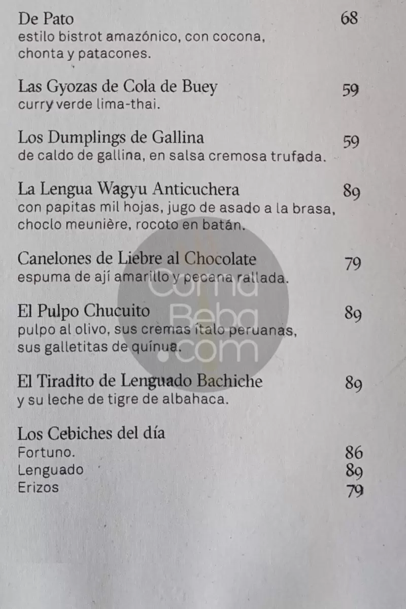 Astrid y Gastón – Carta con Precios p4