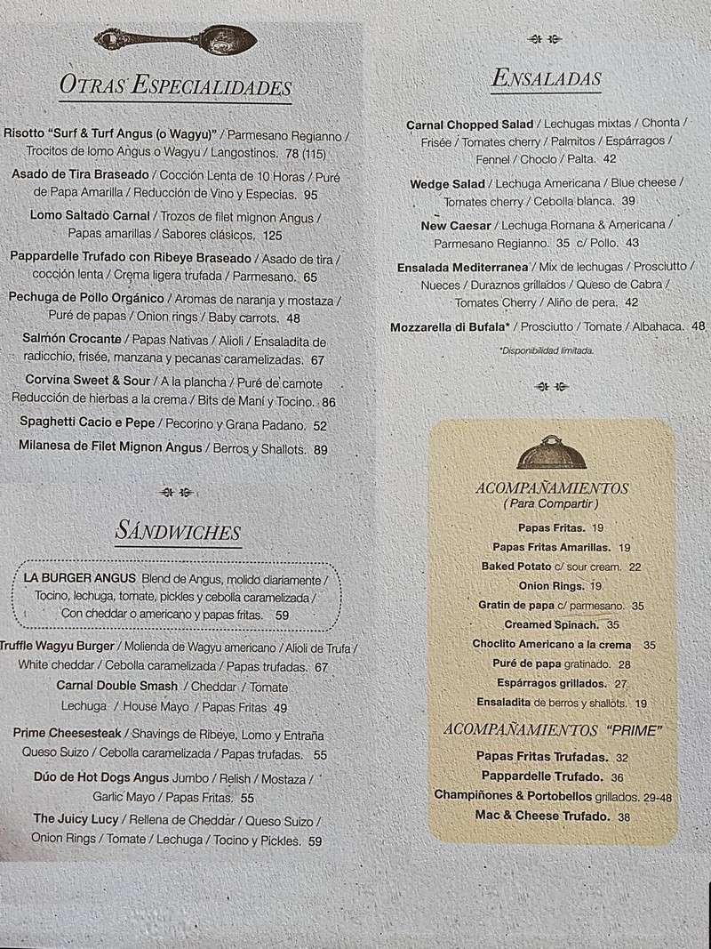 Carnal Carta de Comida p2