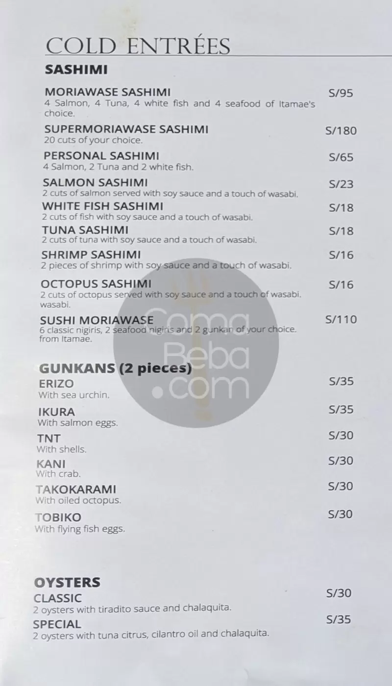 Hanzo Lima Menu p1