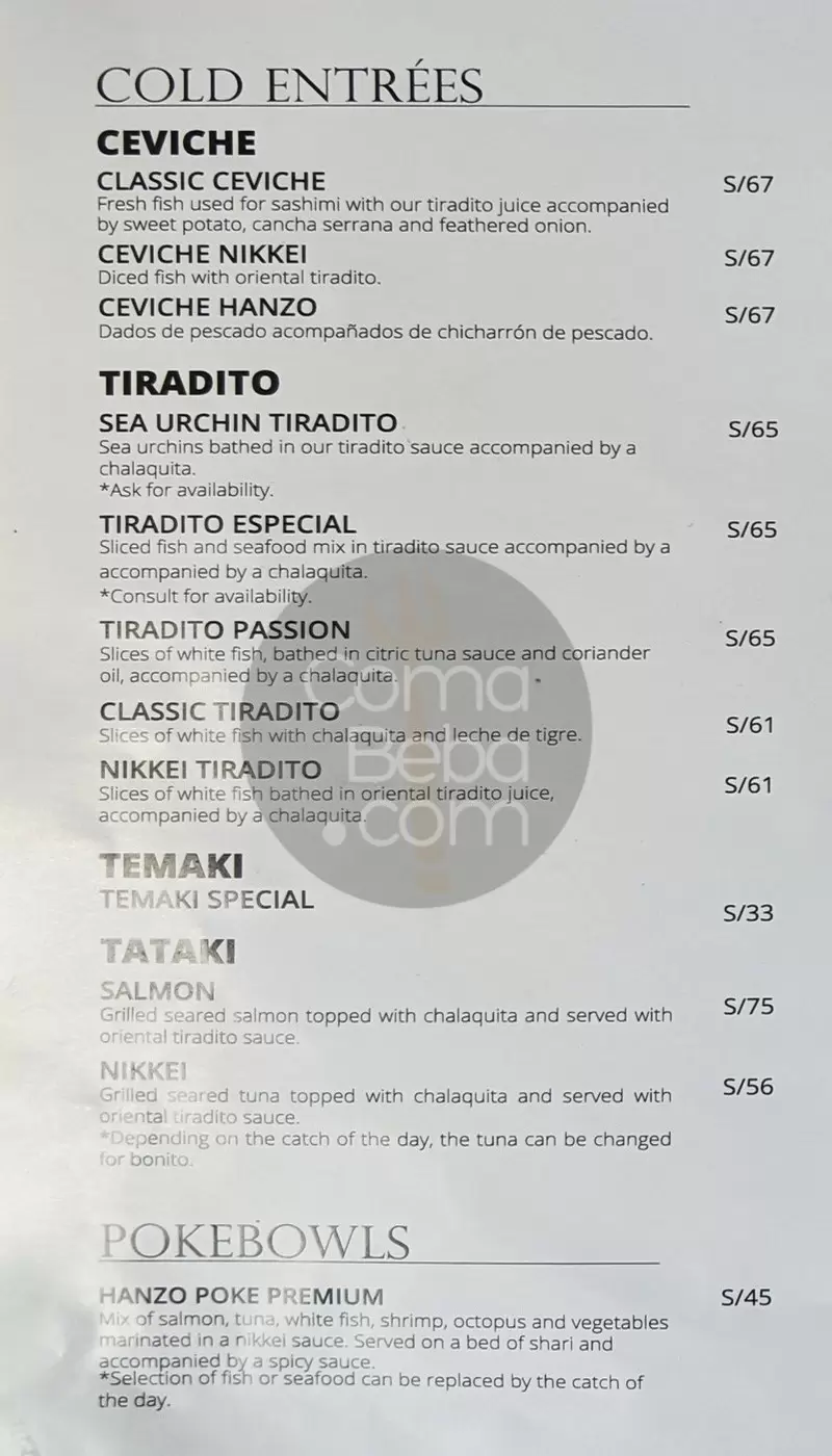 Hanzo Lima Menu p5