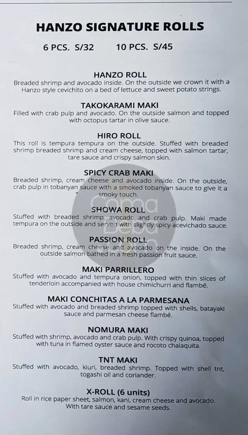 Hanzo Lima Menu p3