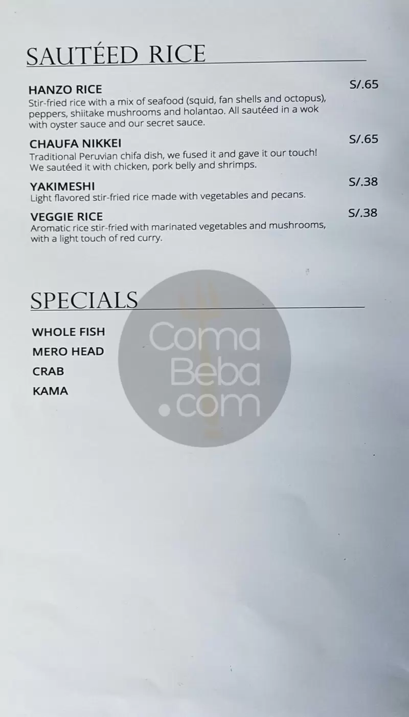 Hanzo Lima Menu p8