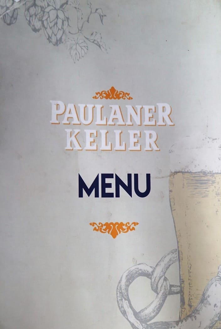Paulaner Keller Menu (1)