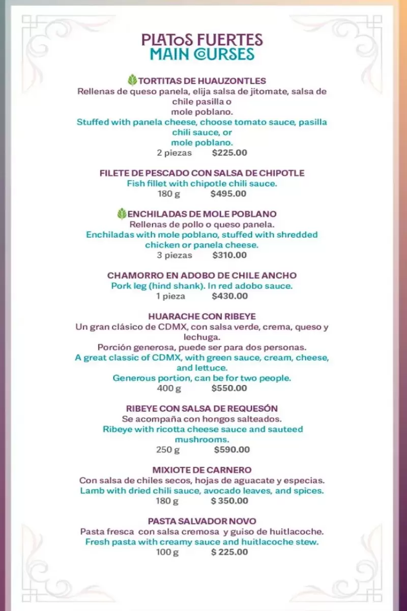 Azul – Mexico City – Menu with Prices p4