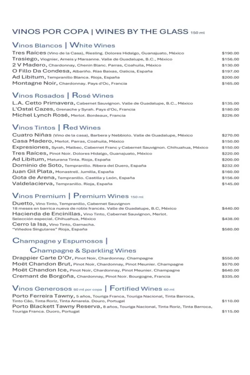 Azul – Mexico City – Menu with Prices p7