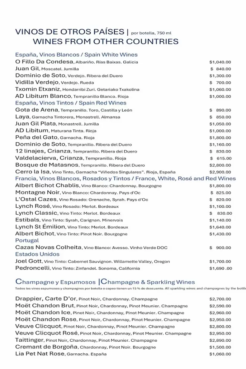 Azul – Mexico City – Menu with Prices p10