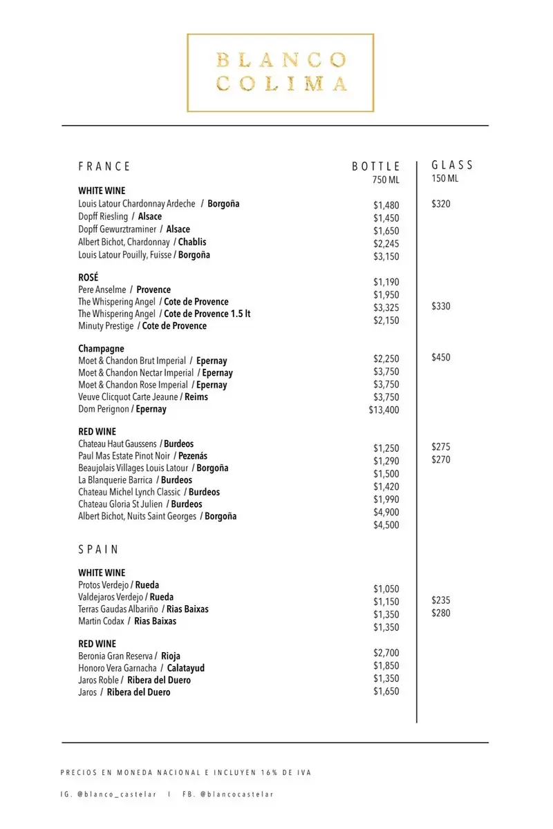 Blanco Colima – Mexico City – Menu with Prices p3