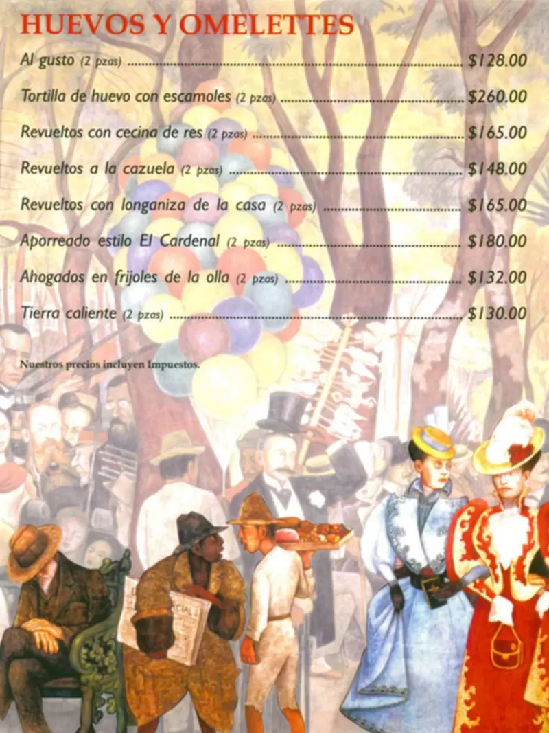 El Cardenal – Mexico City – Menu with Prices p2